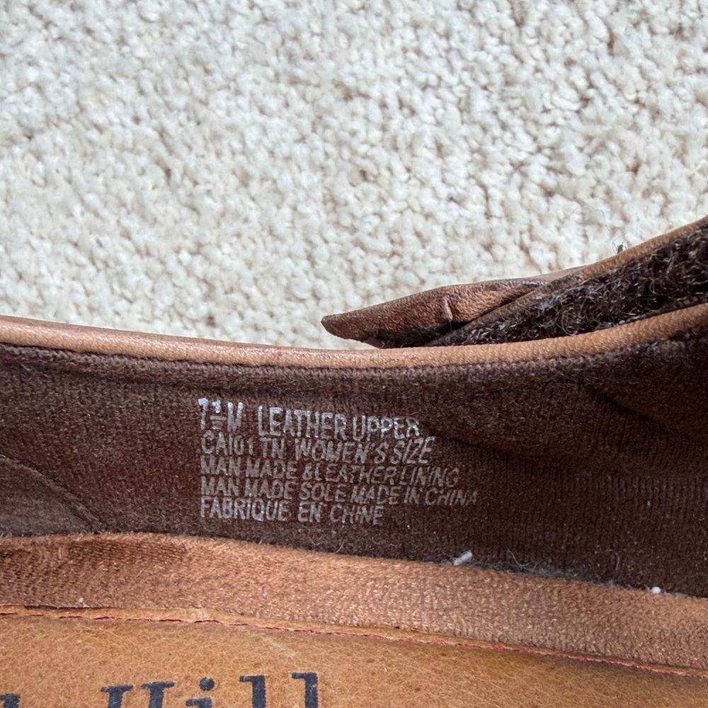 Cobb Hill by New Balance Tan Brown Leather Mary Jane Flats - Picture 5 of 6